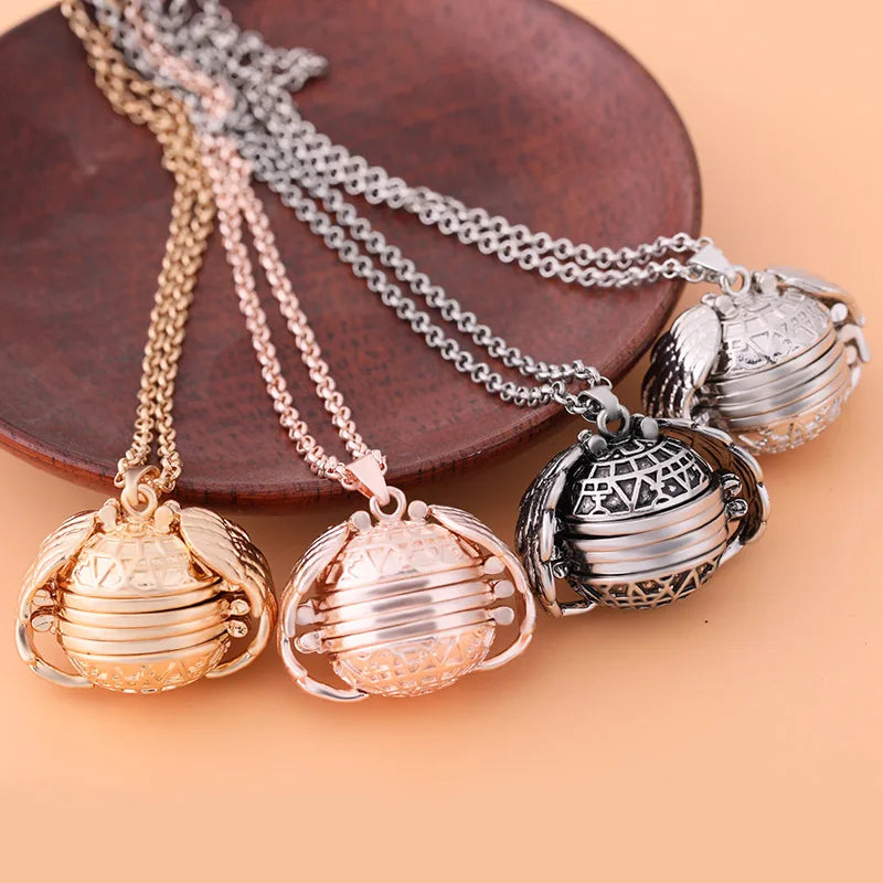 Angel Wings Memory Locket Necklace – Expandable Photo Pendant