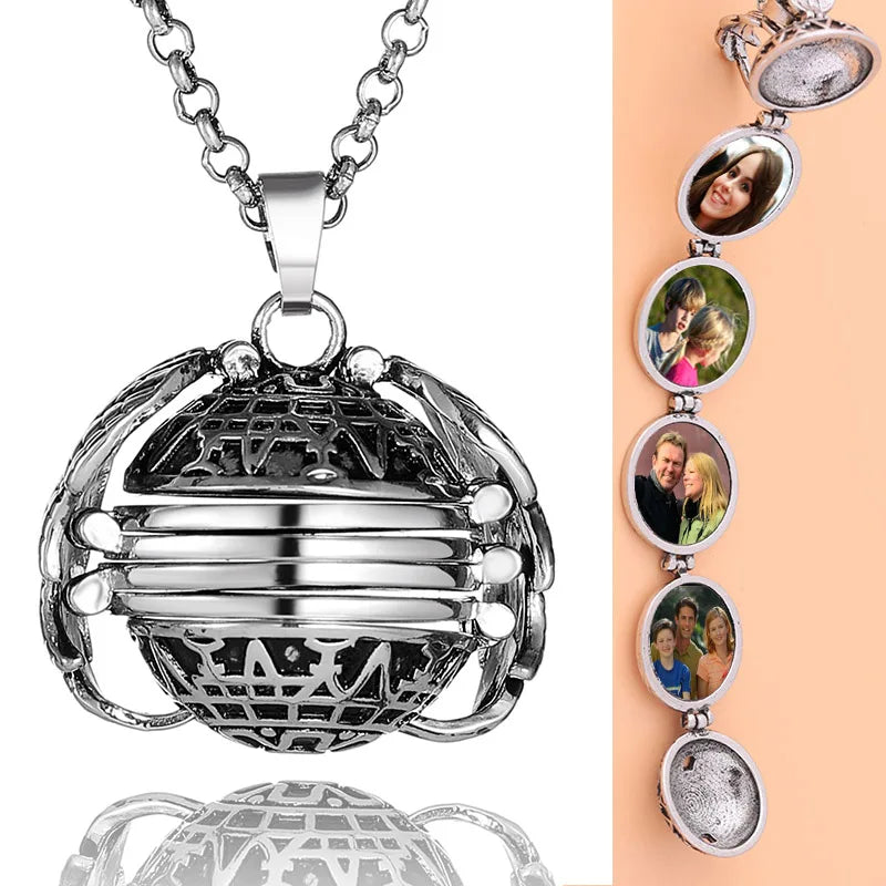 Angel Wings Memory Locket Necklace – Expandable Photo Pendant