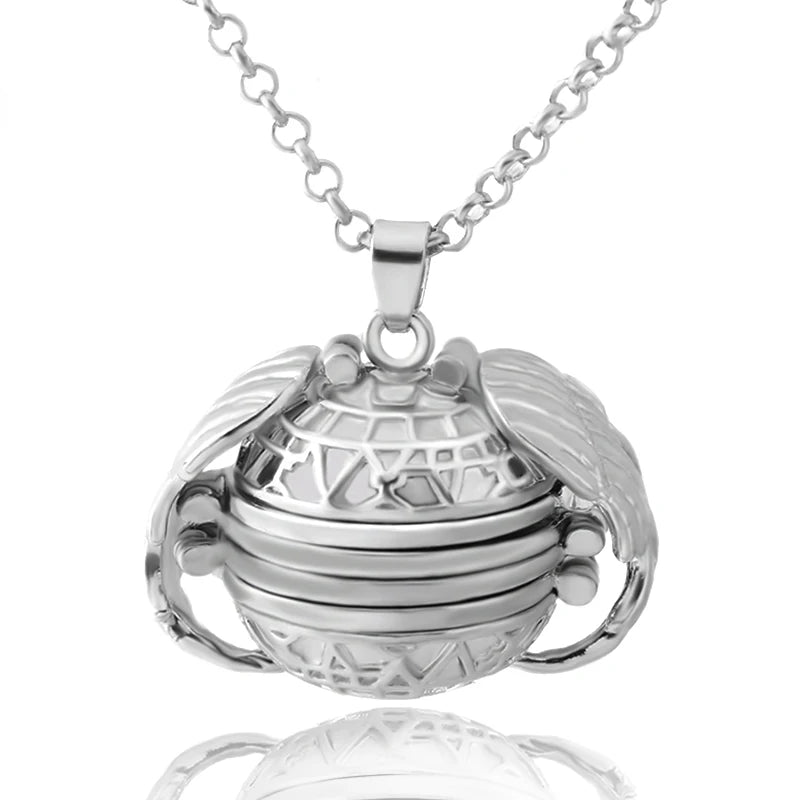 Angel Wings Memory Locket Necklace – Expandable Photo Pendant