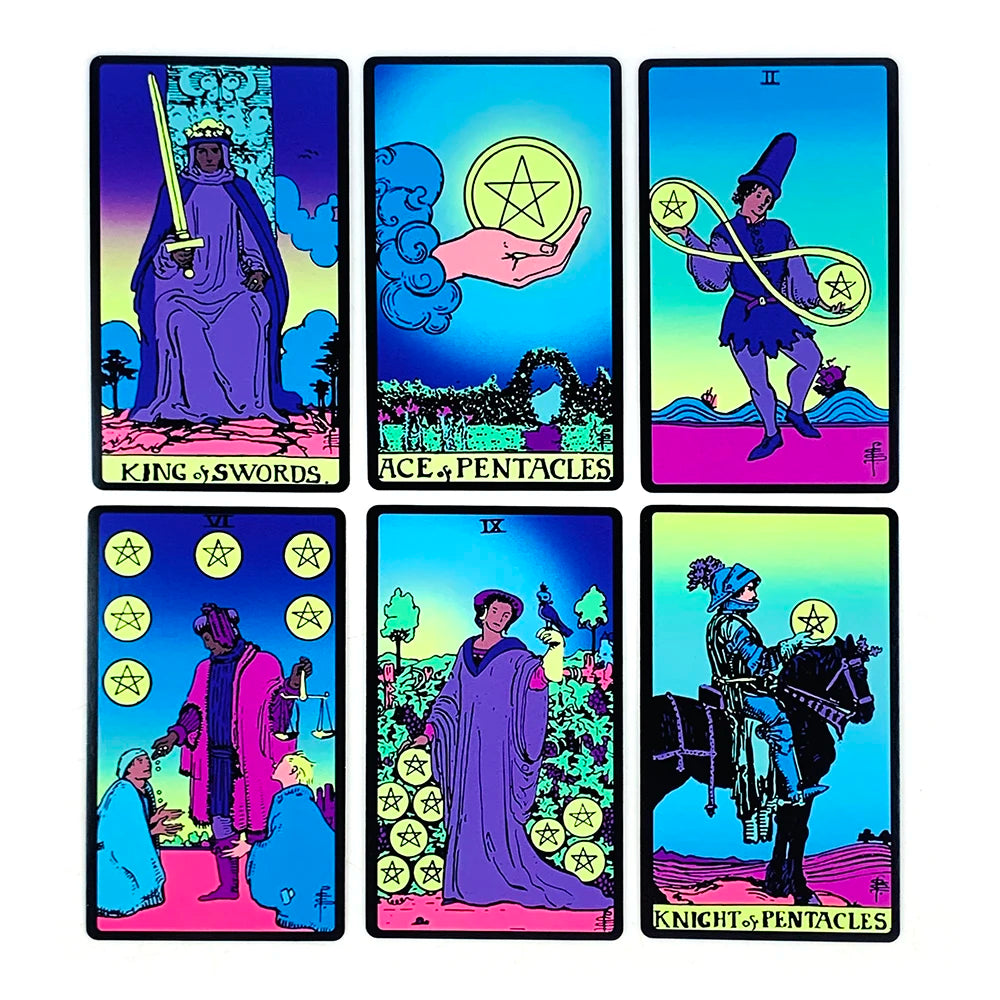 The Classic Neon Tarot Deck — 78 Cards