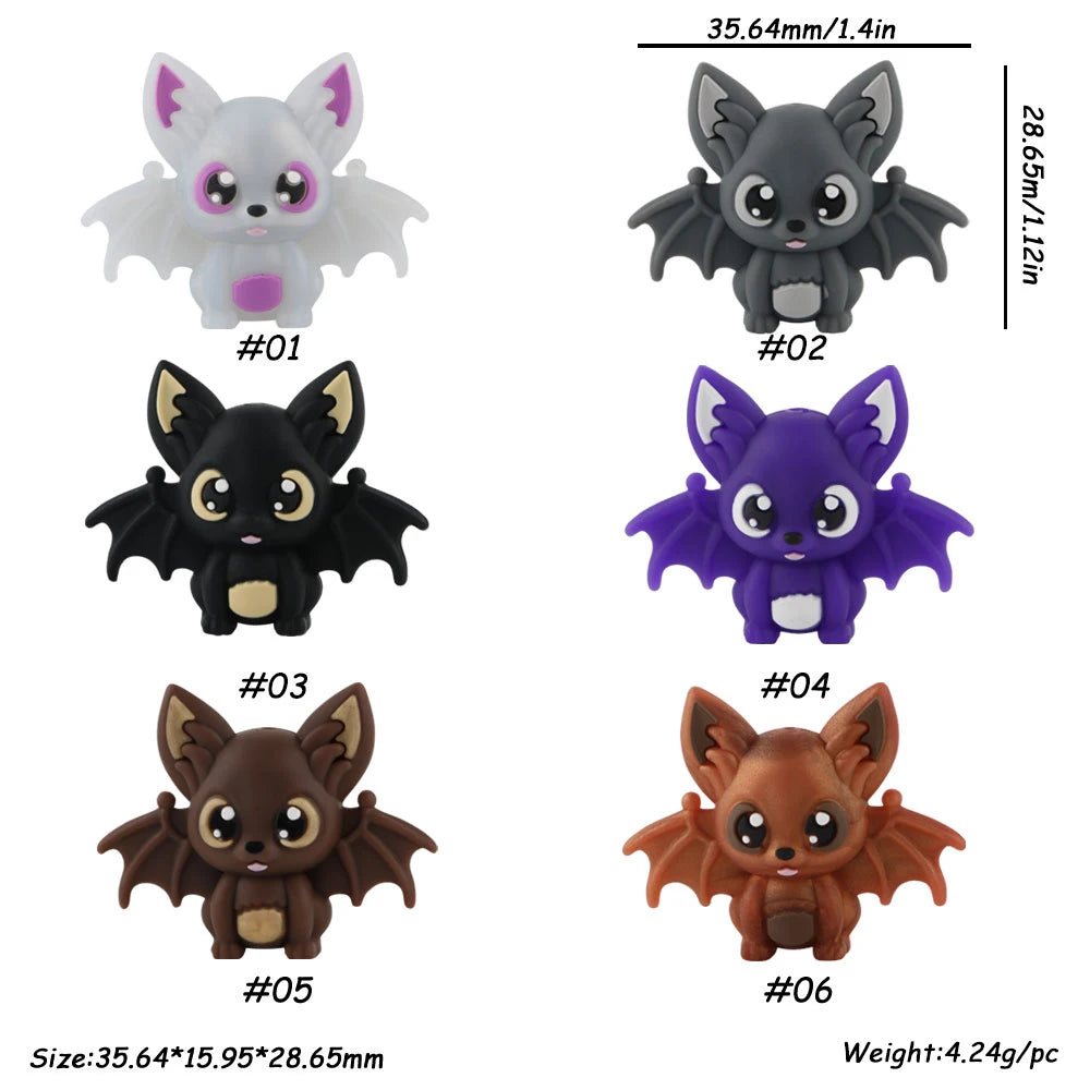 Batty Silicone Craft Beads