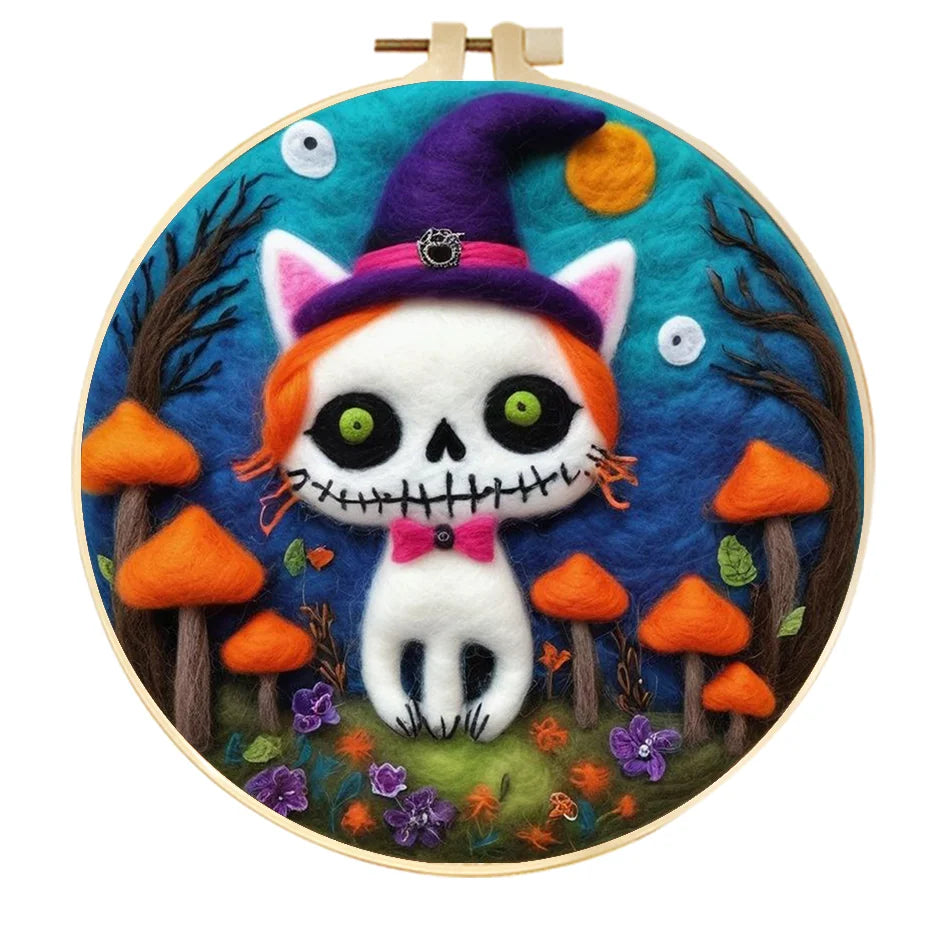 The Midnight Cat Needle Felting Kit