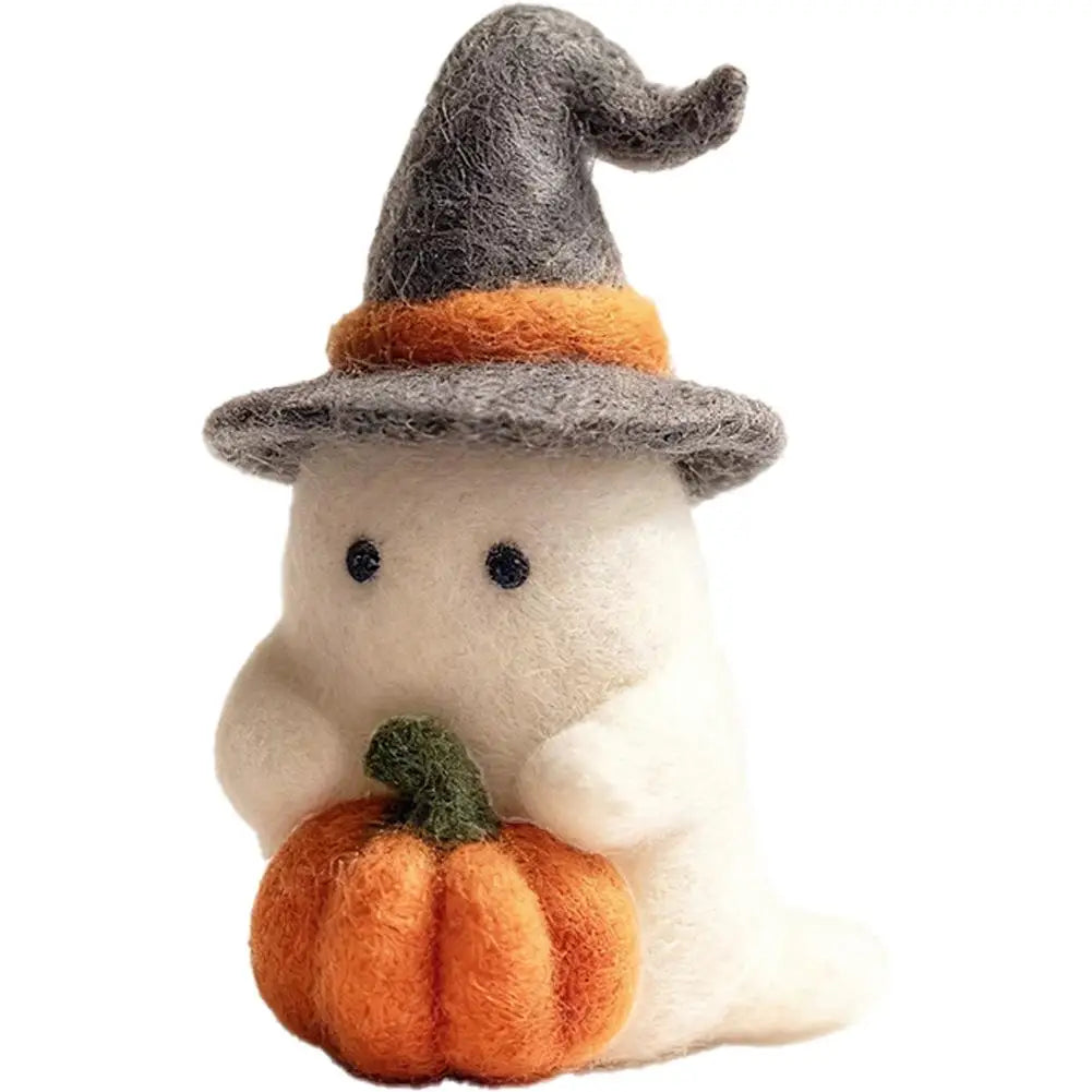 Small Felted Ghost Pumpkin