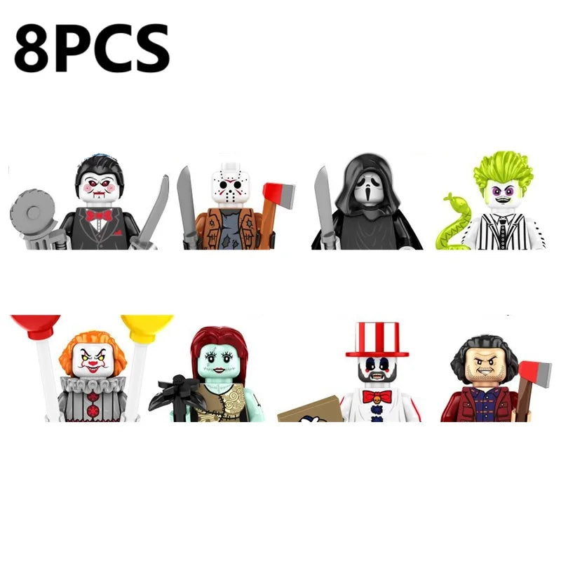 Spooky Horror Minifigure Pack – Witch, Vampire, Zombie, Demon & More