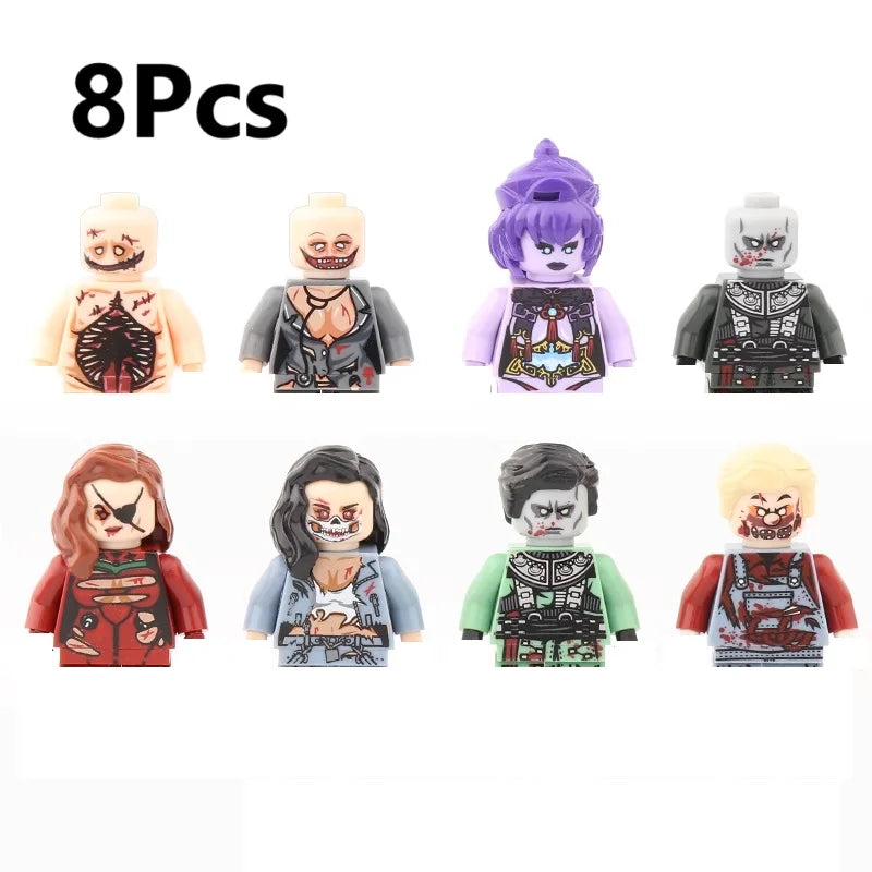 Spooky Horror Minifigure Pack – Witch, Vampire, Zombie, Demon & More