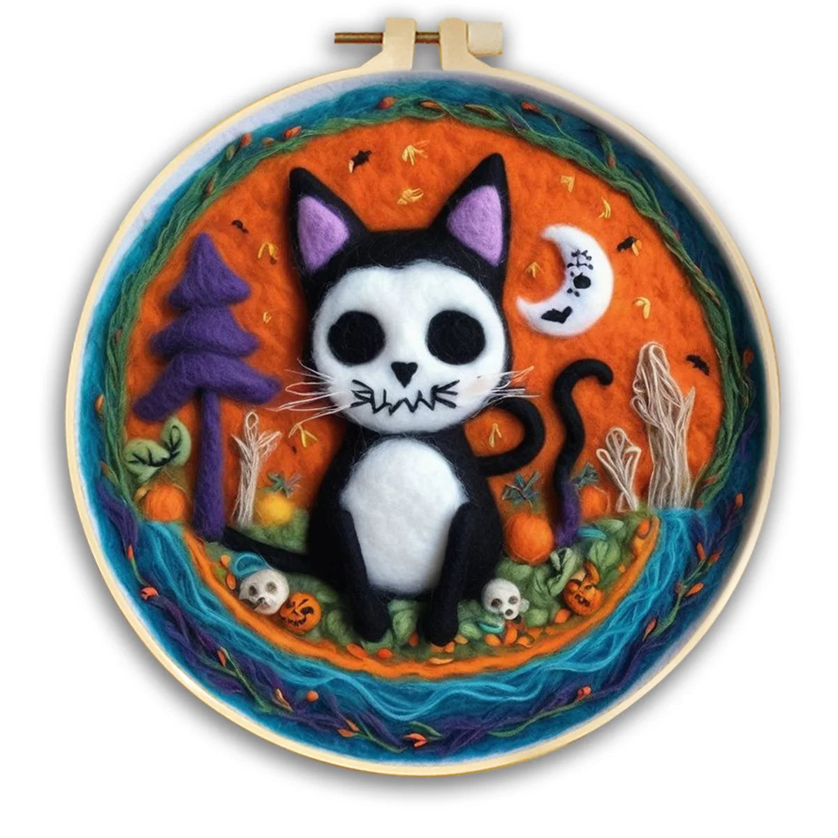 The Midnight Cat Needle Felting Kit