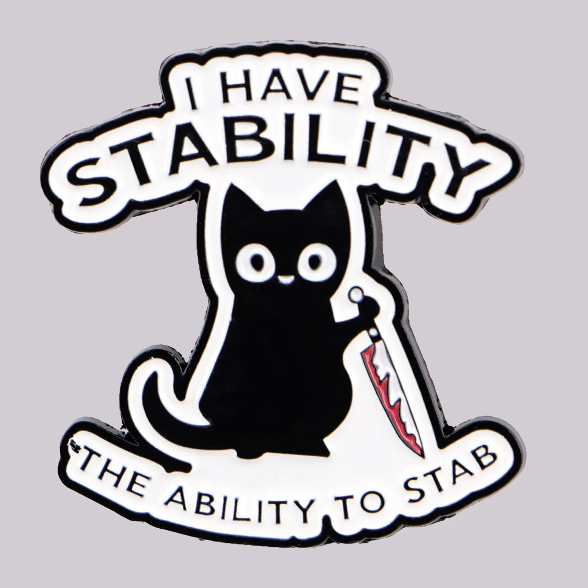 The Stab-ility Cat Enamel Pin