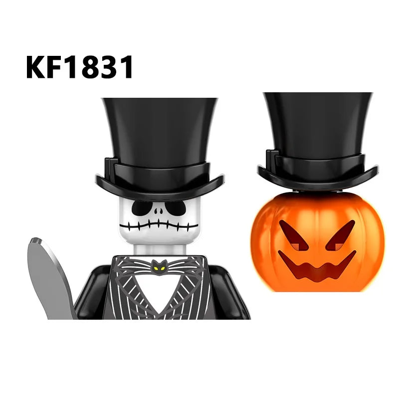 Spooky Horror Minifigure Pack – Witch, Vampire, Zombie, Demon & More