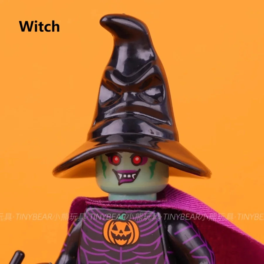 Spooky Horror Minifigure Pack – Witch, Vampire, Zombie, Demon & More