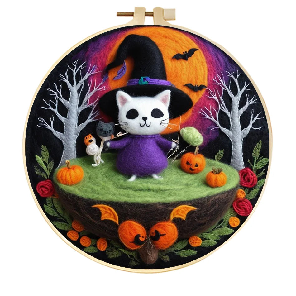 The Midnight Cat Needle Felting Kit