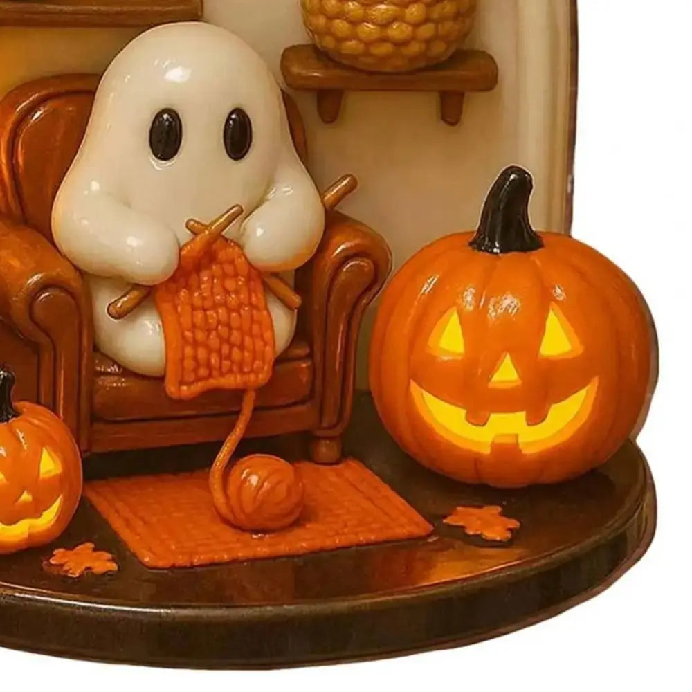 The Bookworm Ghost Ornament