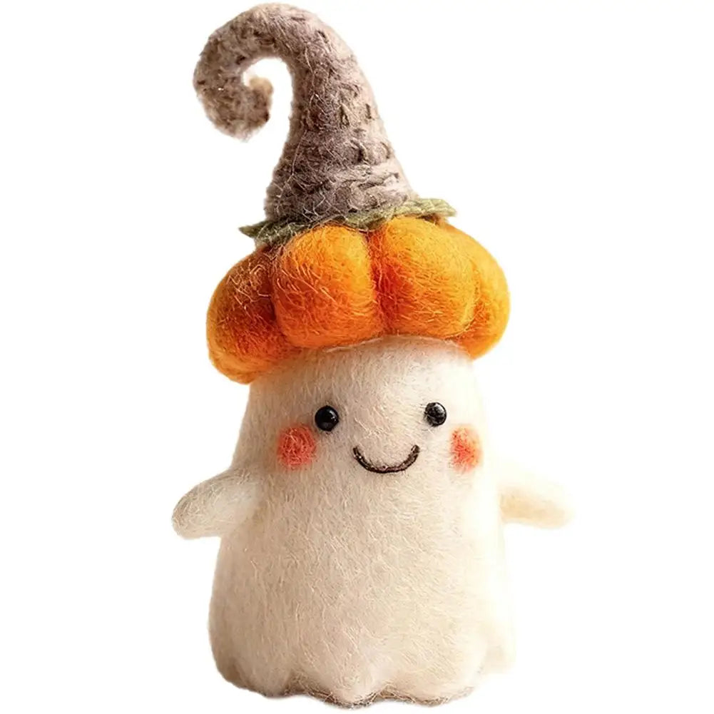 Small Felted Ghost Pumpkin