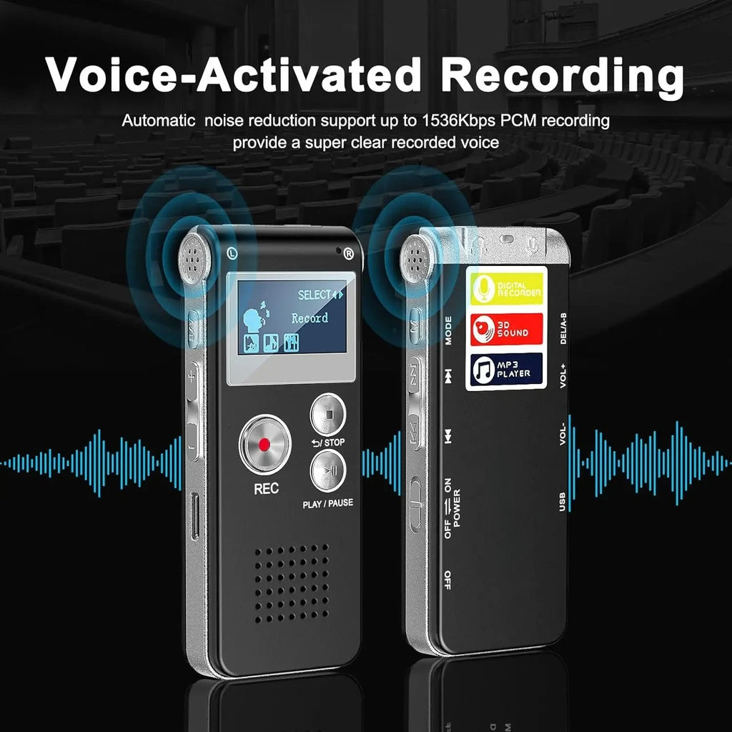 Compact Digital Voice Recorder (8–32GB) with MP3 & USB – Paranormal Field Tool