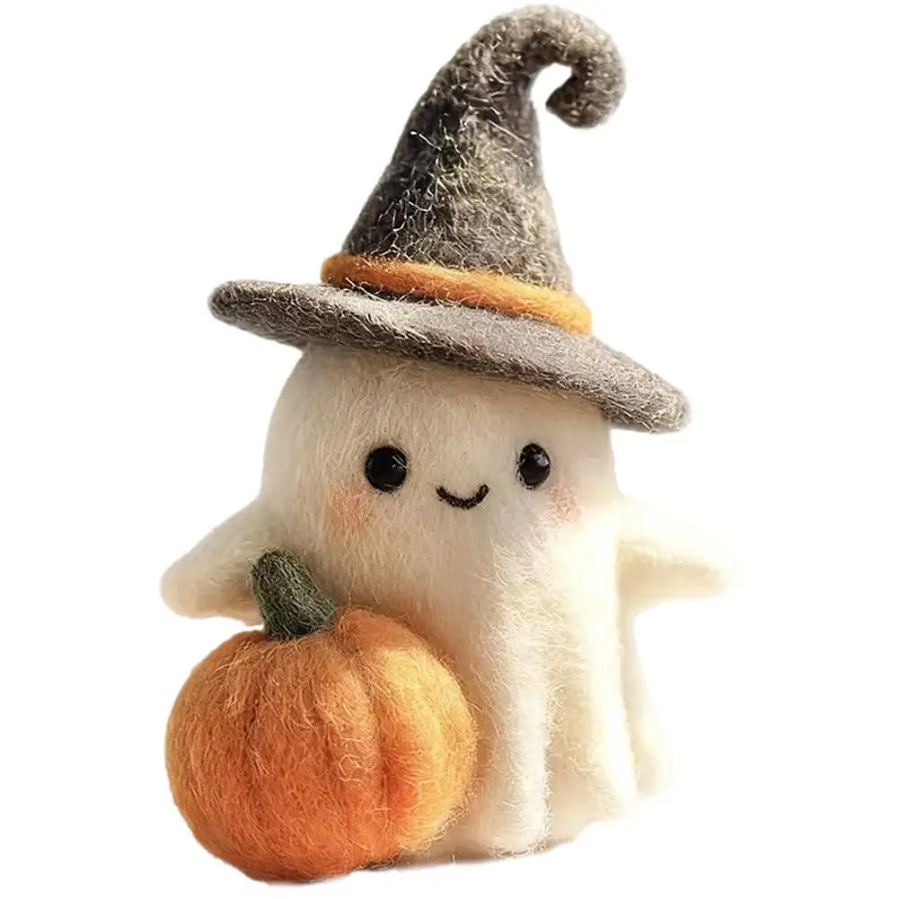 Small Felted Ghost Pumpkin