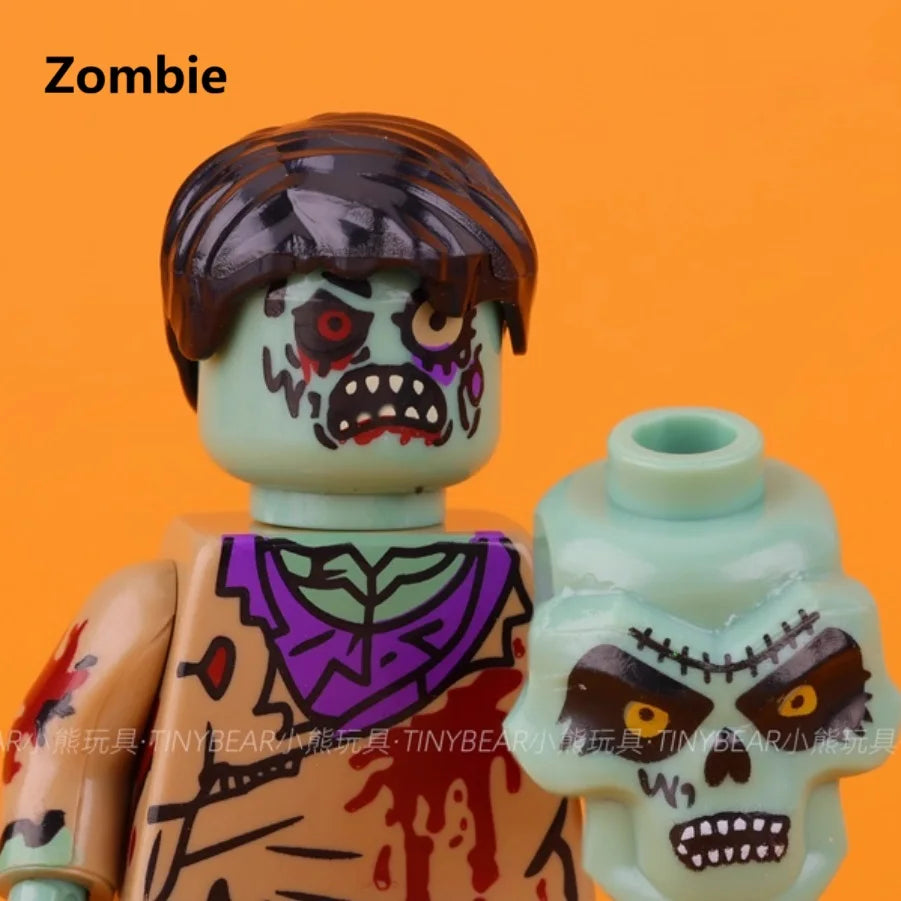 Spooky Horror Minifigure Pack – Witch, Vampire, Zombie, Demon & More