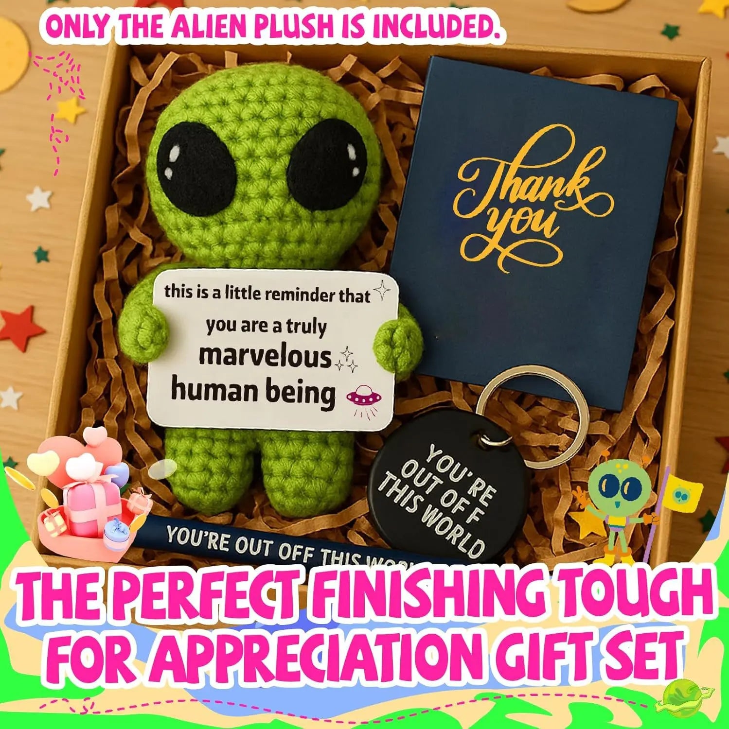 Cosmo the Positive Alien — Gift Doll & Card