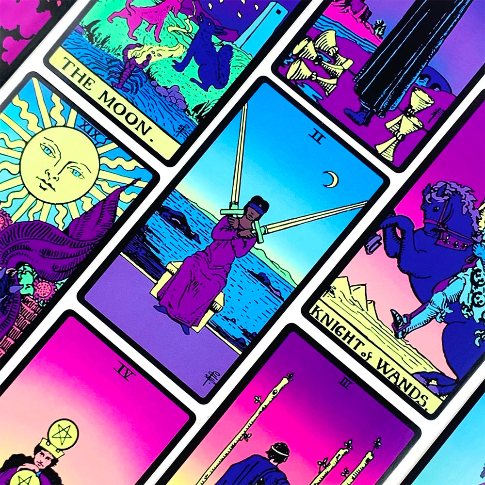 The Classic Neon Tarot Deck — 78 Cards