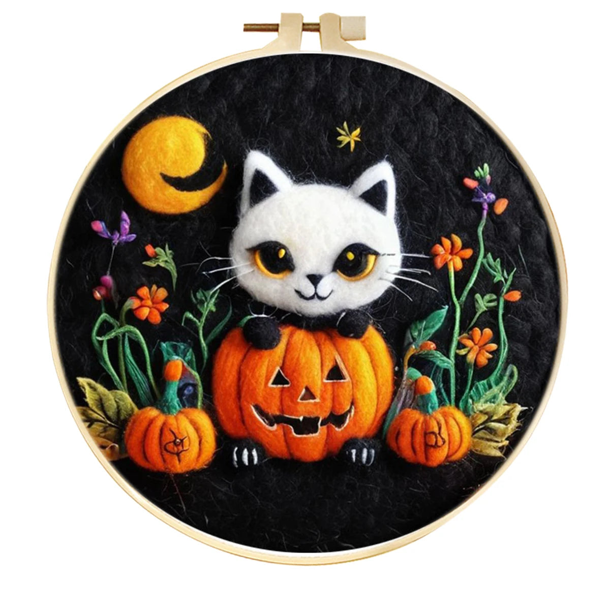 The Midnight Cat Needle Felting Kit