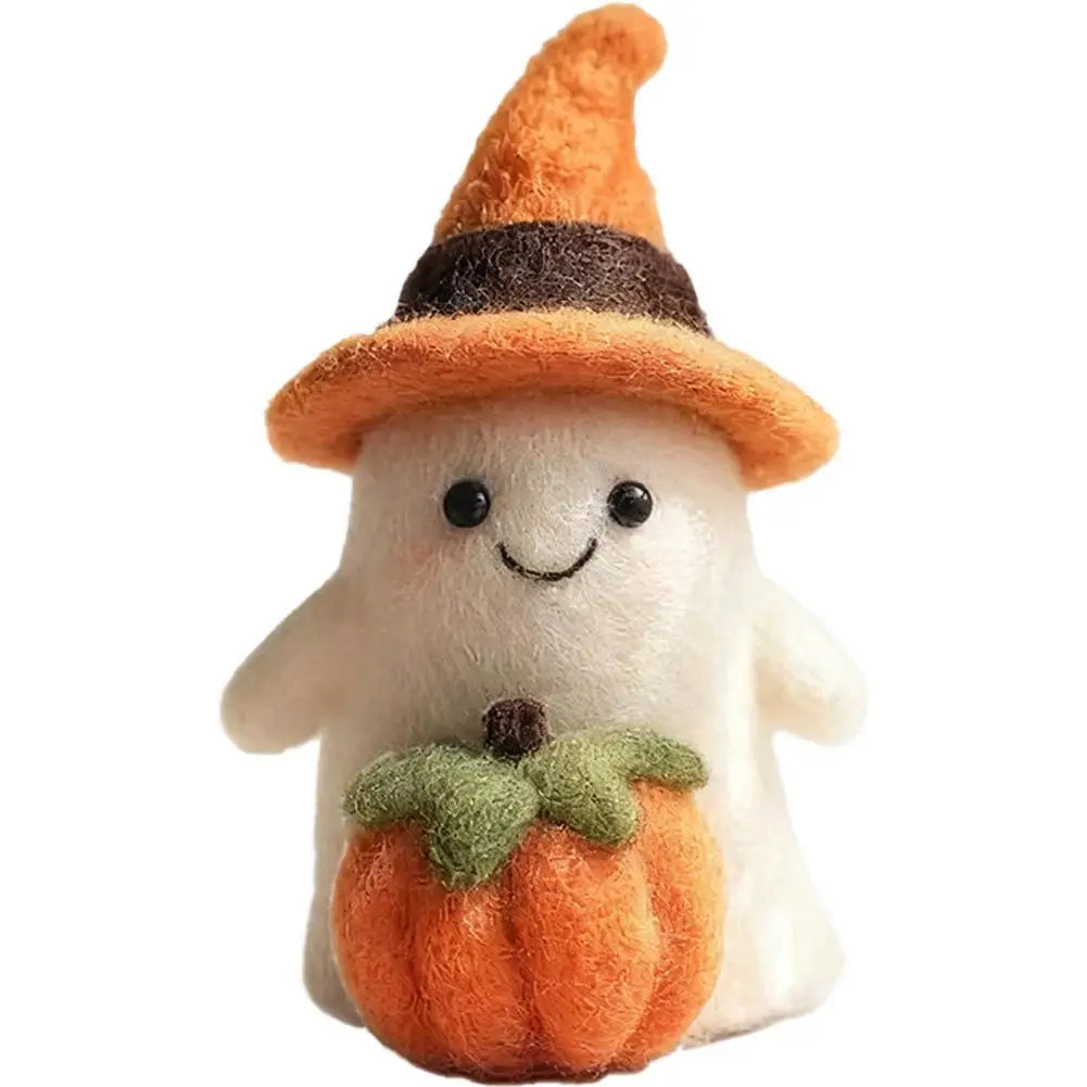 Small Felted Ghost Pumpkin