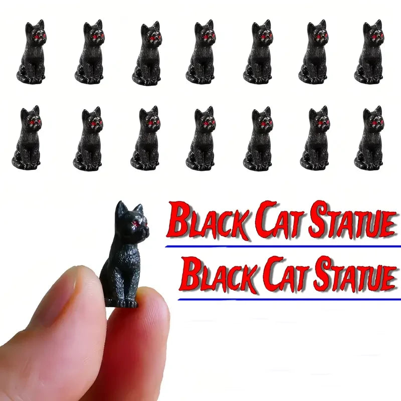 The Mini Black Cat Ornament Set