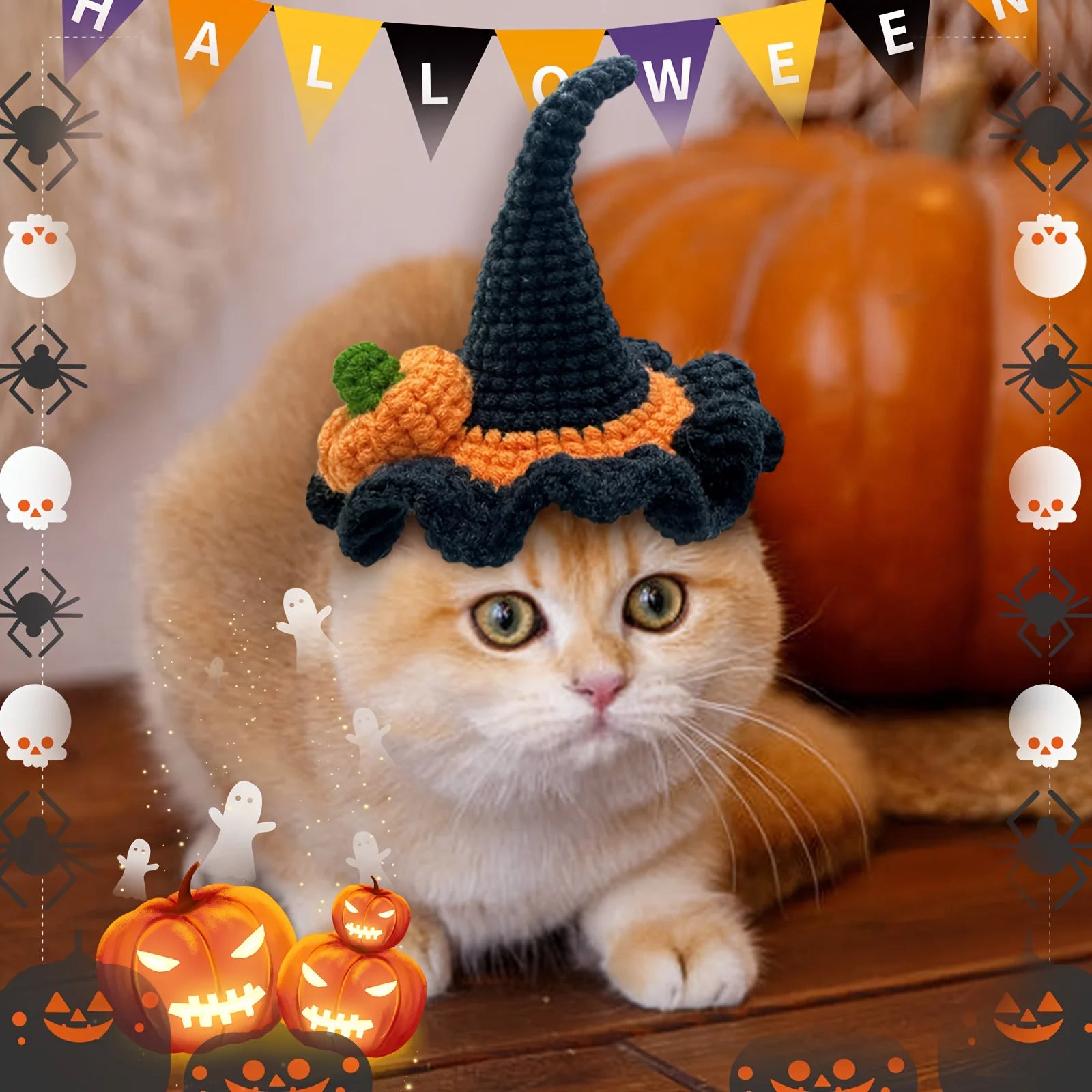 Pumpkin Witch Hat Crochet Kit