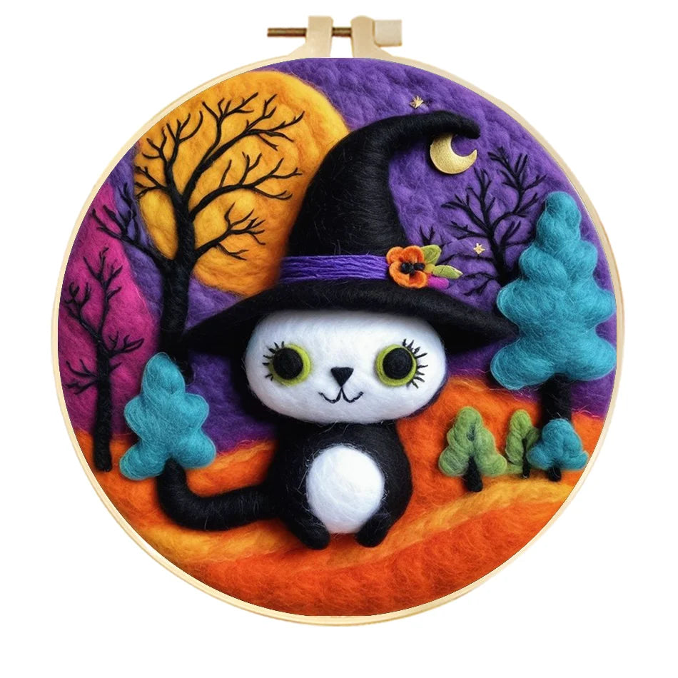 The Midnight Cat Needle Felting Kit