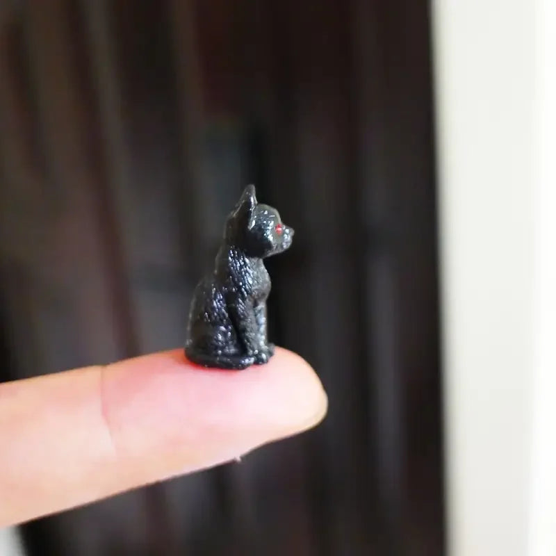 The Mini Black Cat Ornament Set