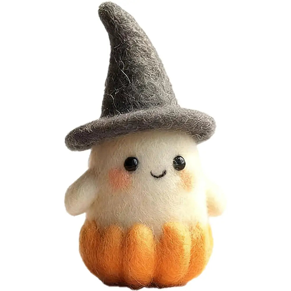 Small Felted Ghost Pumpkin