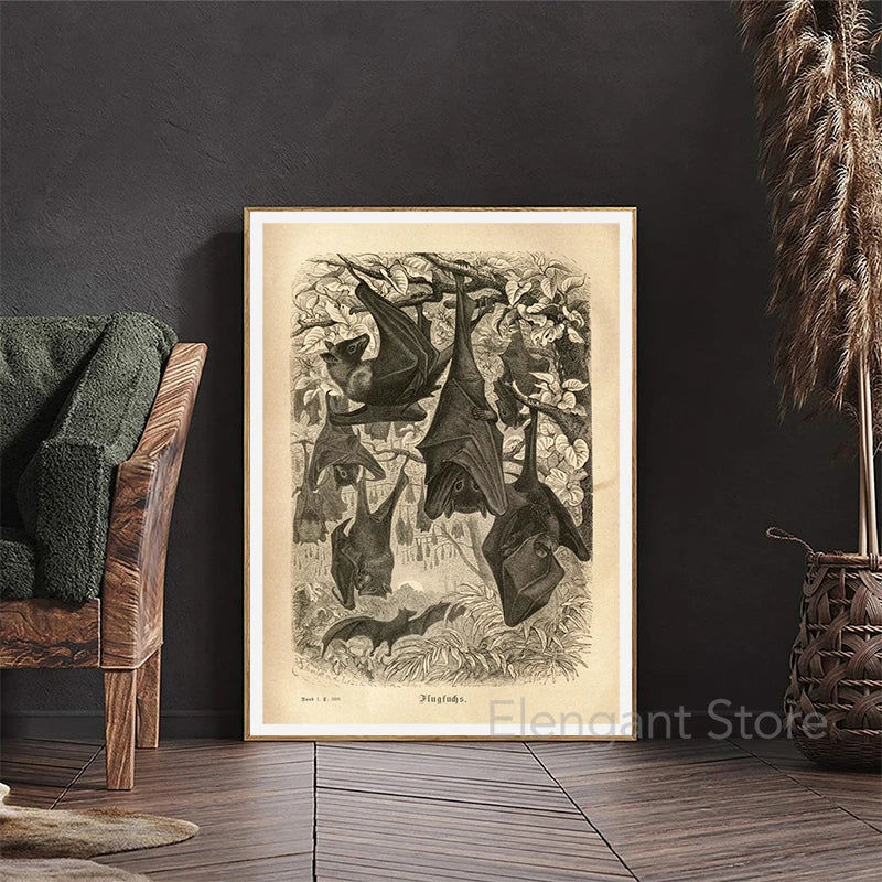 The Gothic Bat Wall Art Print