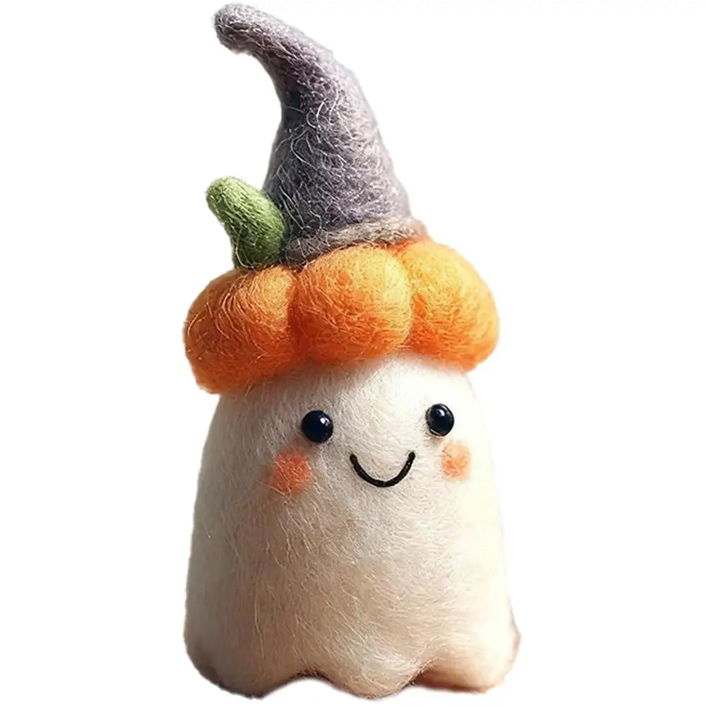 Small Felted Ghost Pumpkin