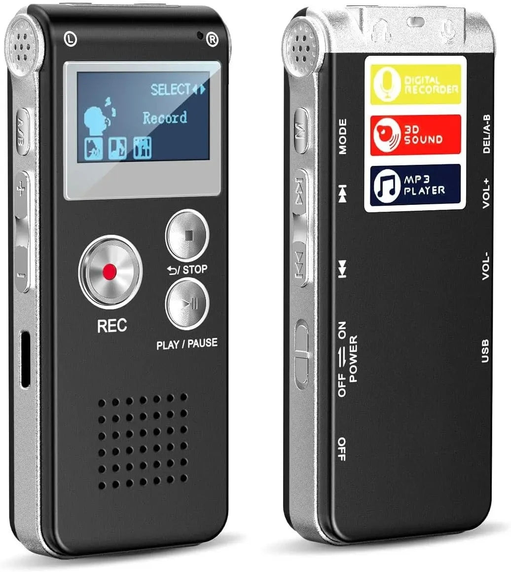 Compact Digital Voice Recorder (8–32GB) with MP3 & USB – Paranormal Field Tool