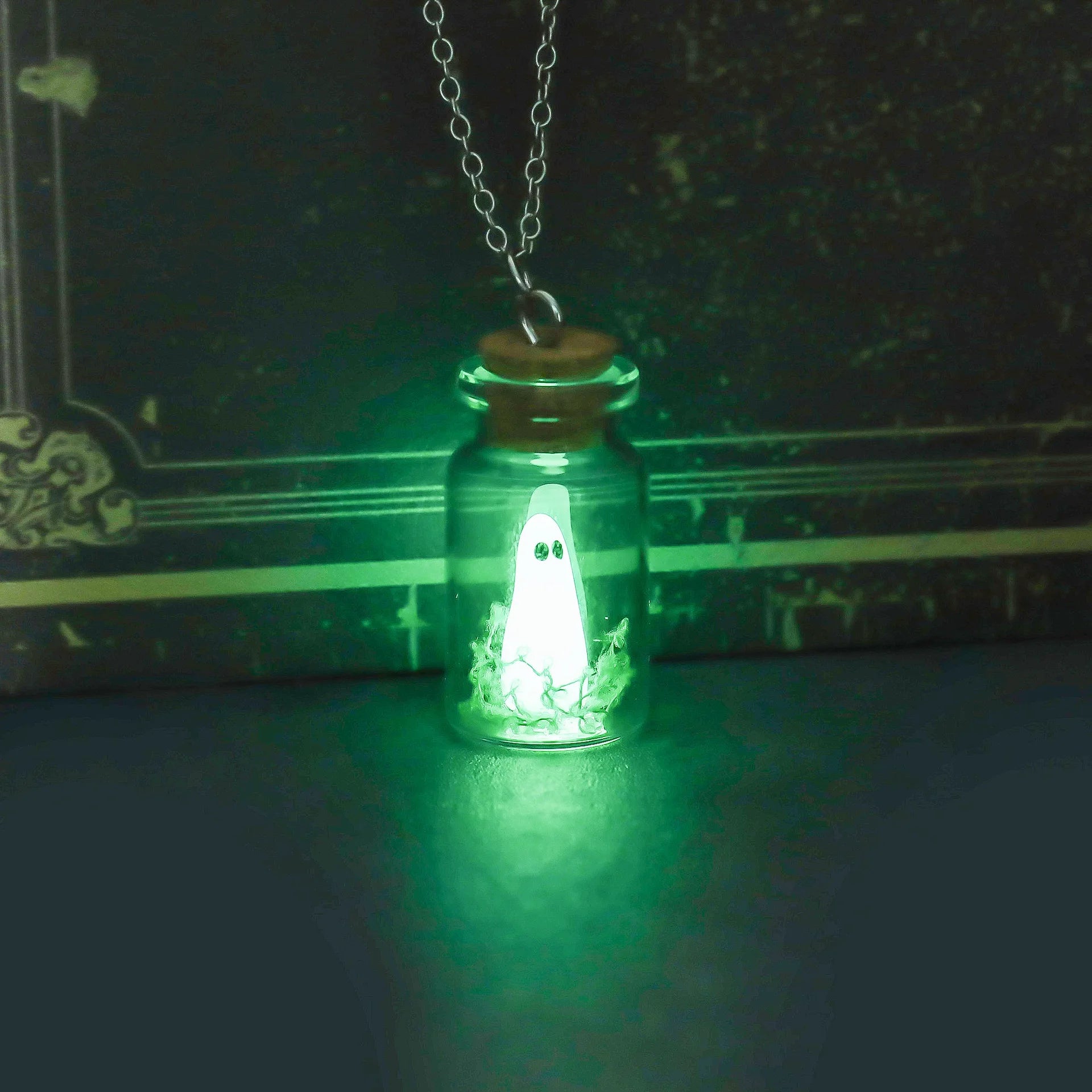 Ghost in a Bottle Earrings – Handmade Glow Drop Earrings