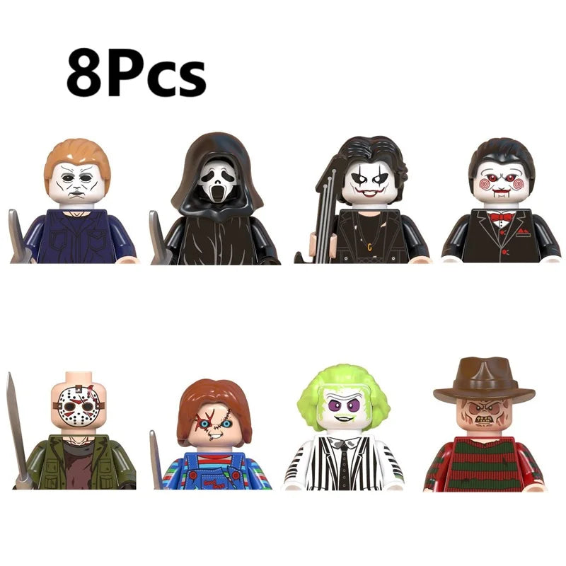 Spooky Horror Minifigure Pack – Witch, Vampire, Zombie, Demon & More