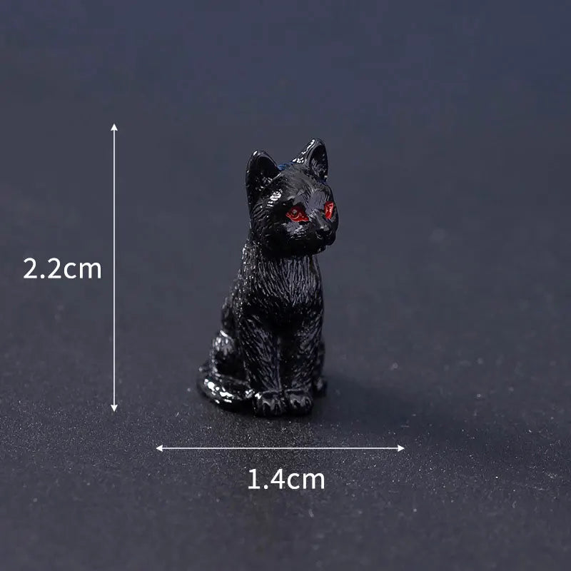 The Mini Black Cat Ornament Set