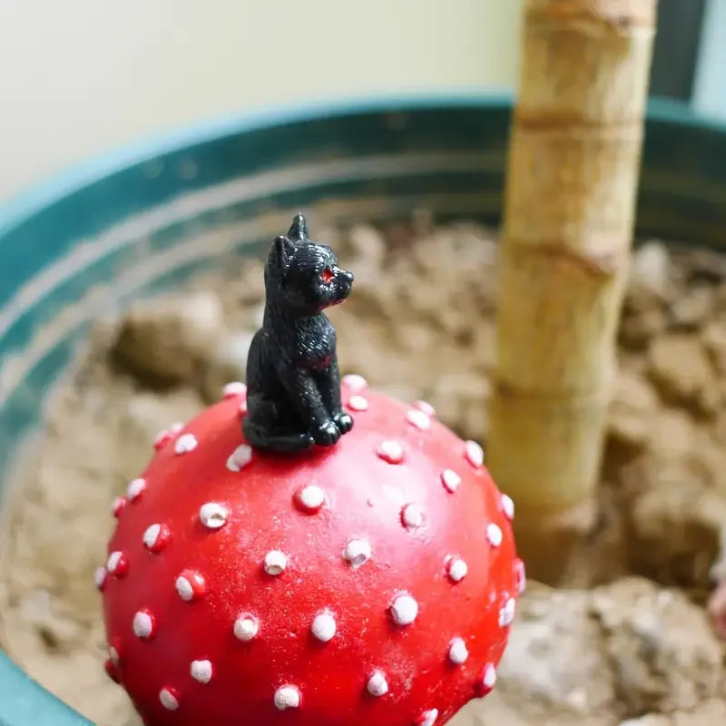 The Mini Black Cat Ornament Set