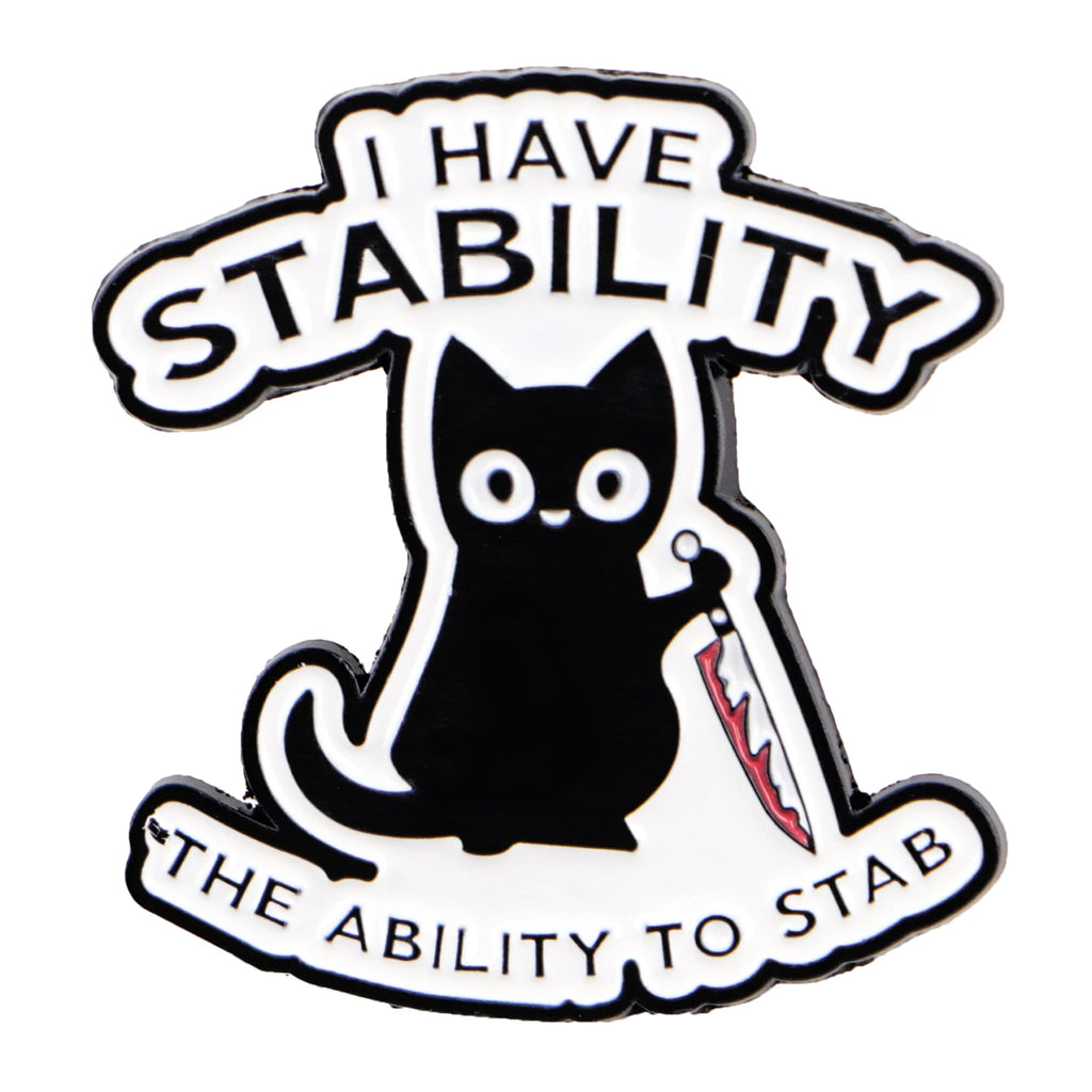 The Stab-ility Cat Enamel Pin