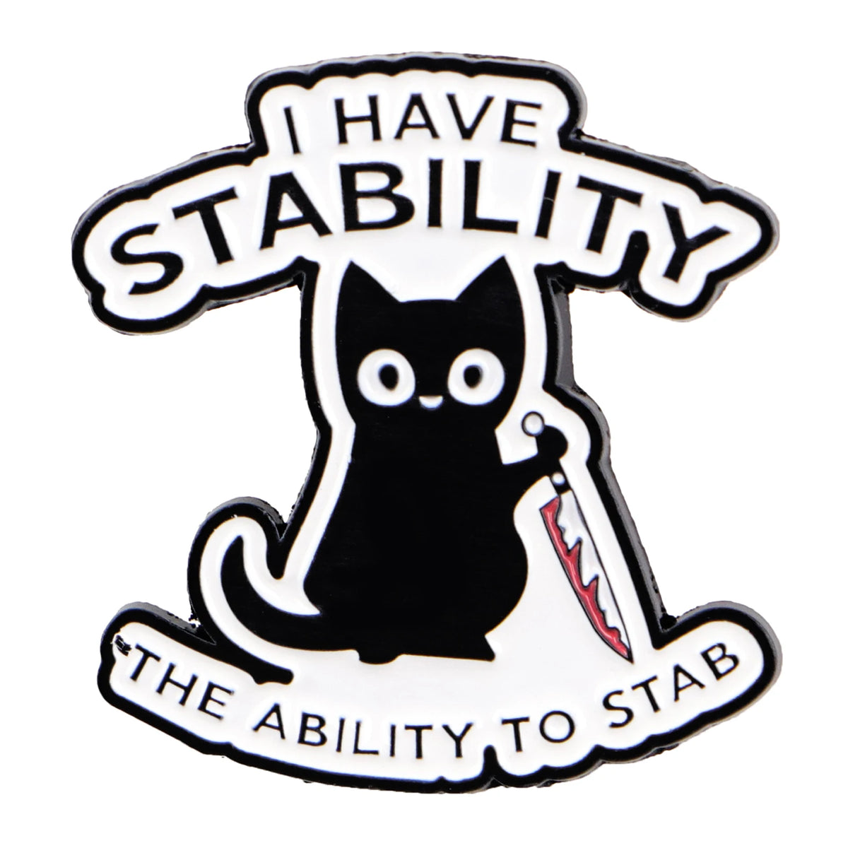 The Stab-ility Cat Enamel Pin