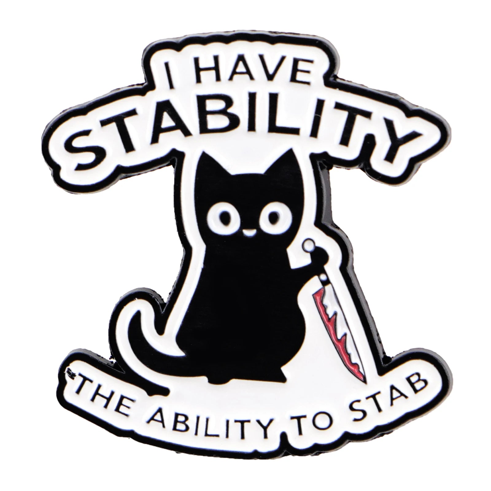 The Stab-ility Cat Enamel Pin