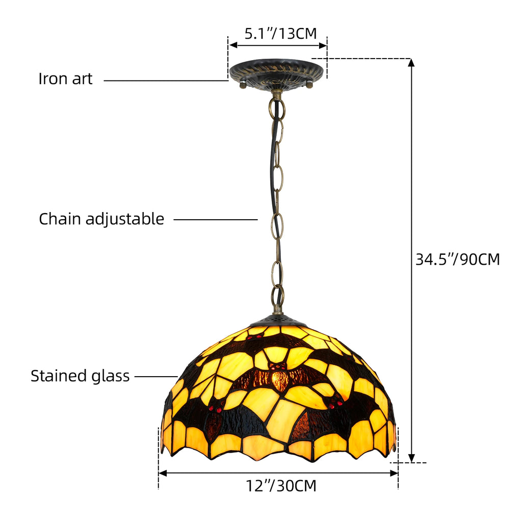 The Batty Boudoir Stained Glass Shade