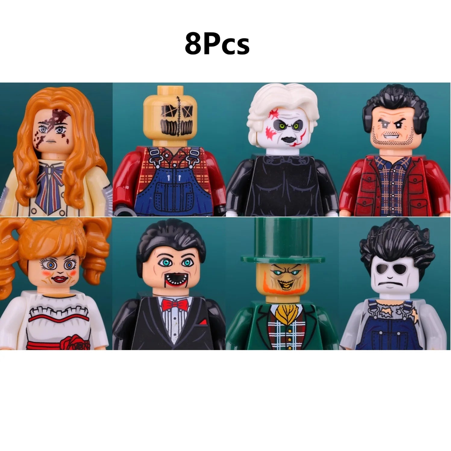 Spooky Horror Minifigure Pack – Witch, Vampire, Zombie, Demon & More