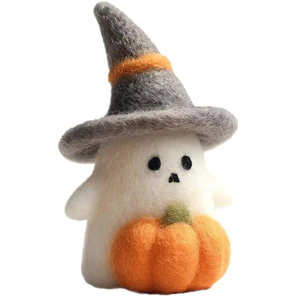 Small Felted Ghost Pumpkin