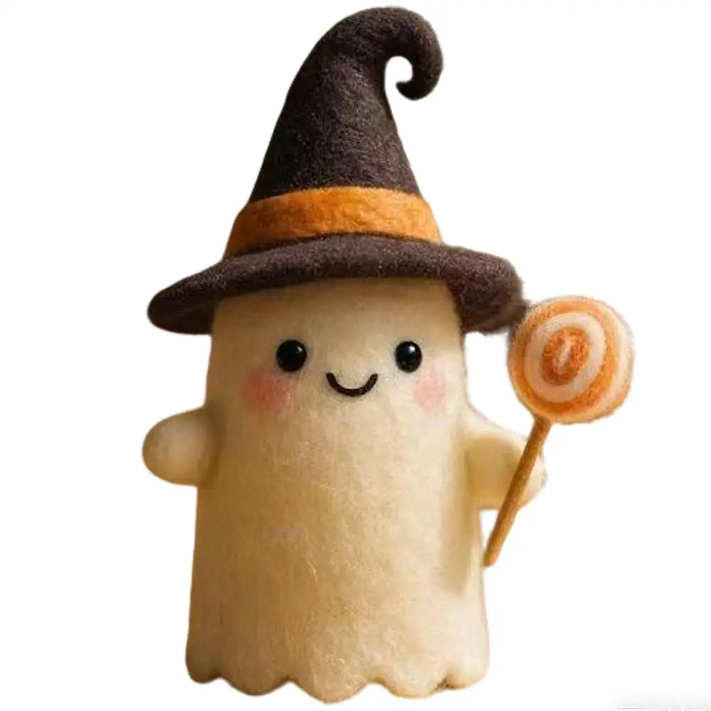 Small Felted Ghost Pumpkin