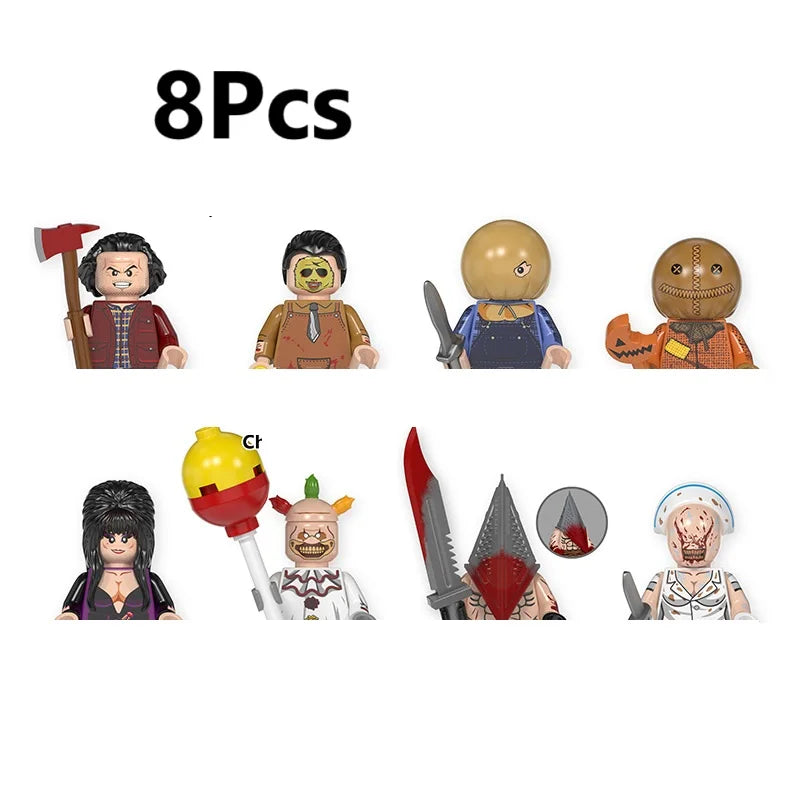 Spooky Horror Minifigure Pack – Witch, Vampire, Zombie, Demon & More