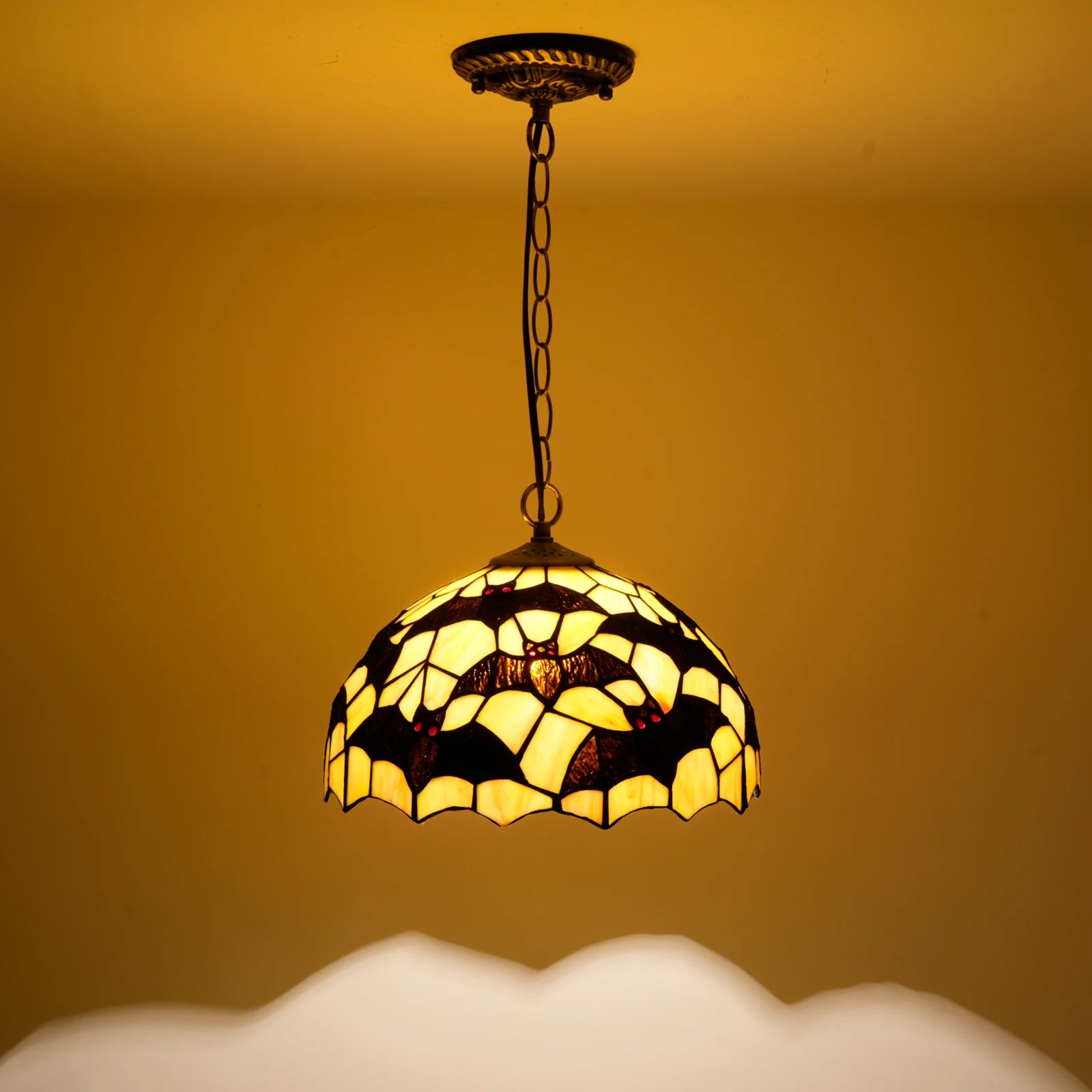 The Batty Boudoir Stained Glass Shade