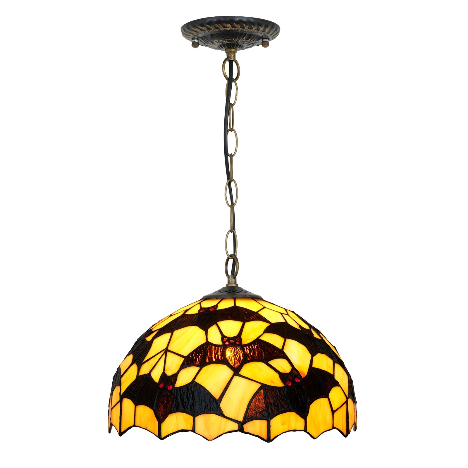 The Batty Boudoir Stained Glass Shade
