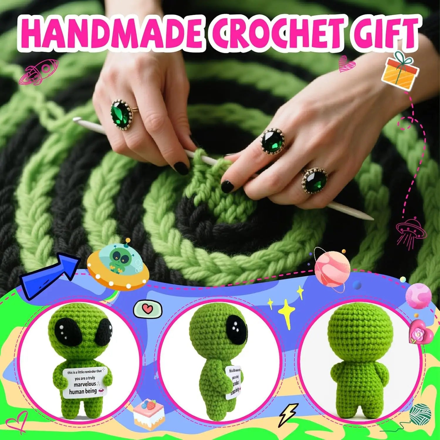 Cosmo the Positive Alien — Gift Doll & Card