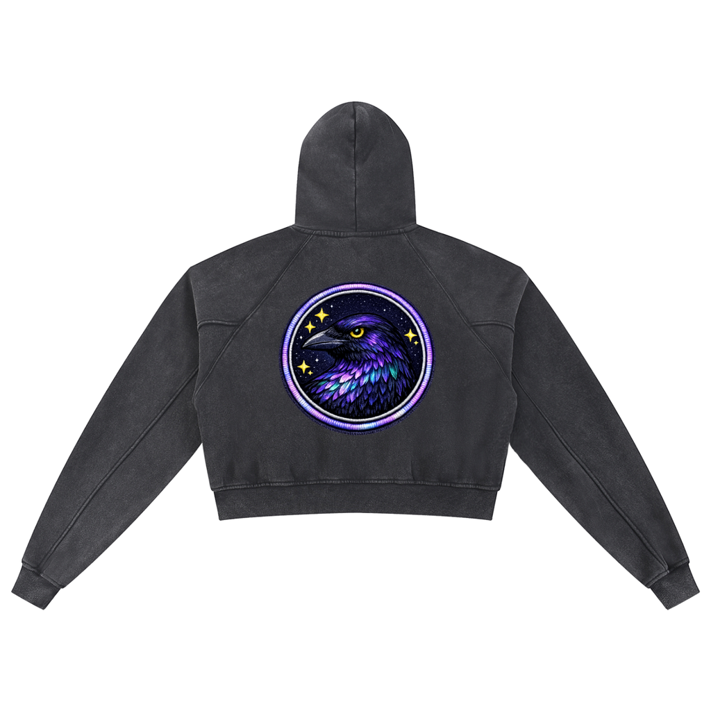 The Mist-Washed Cropped Hoodie